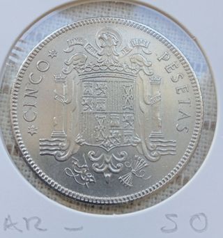 5 Pesetas 1949 VARIANTE SO
