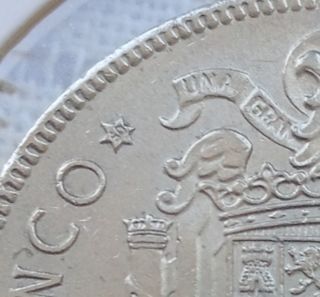 5 Pesetas 1949 VARIANTE SO