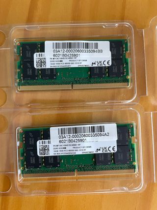 2x 16GB DDR5 SODIMM RAM