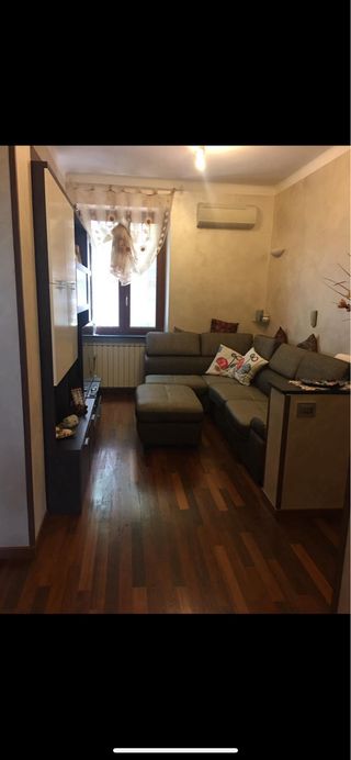 Divano letto angolare con pouf contenitore