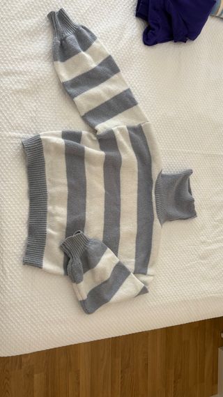 Jersey Dazy rayas gris y blanco