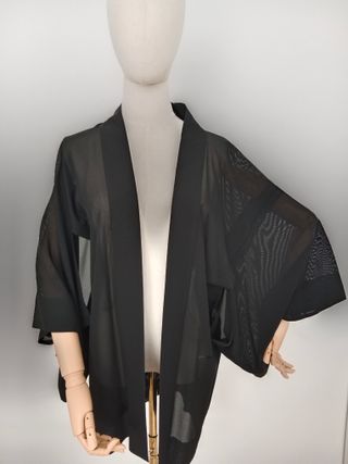 Kimono japonés vintage negro