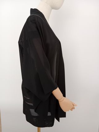 Kimono japonés vintage negro