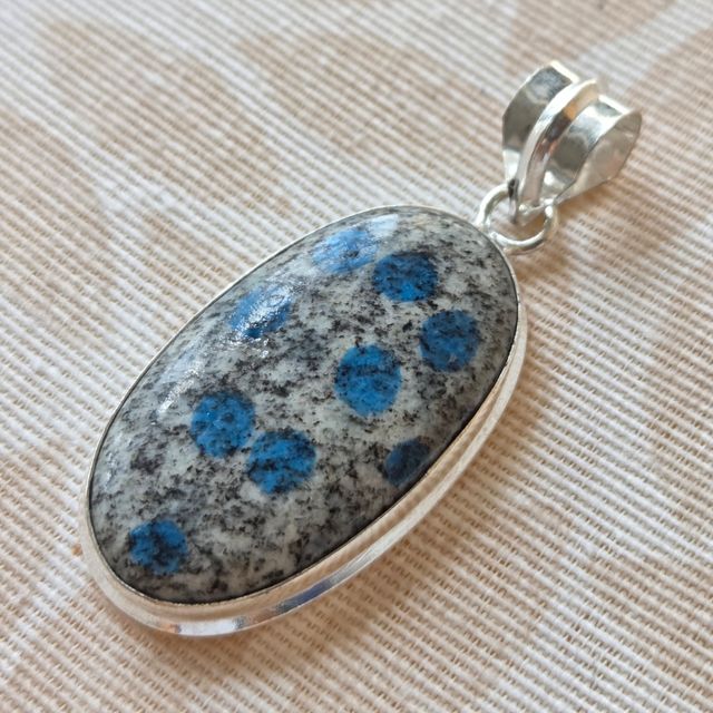 Colgante Plata 925 Pietersita Azul y Gris