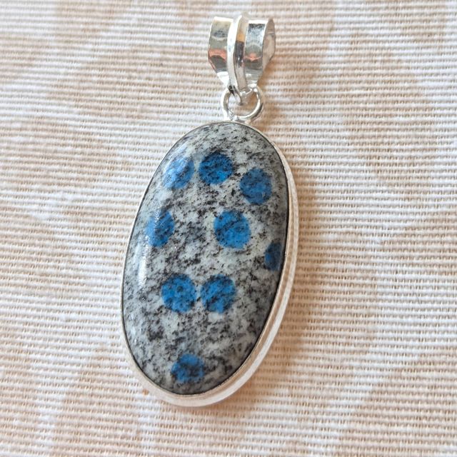 Colgante Plata 925 Pietersita Azul y Gris