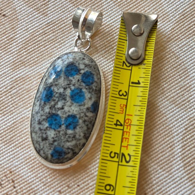 Colgante Plata 925 Pietersita Azul y Gris