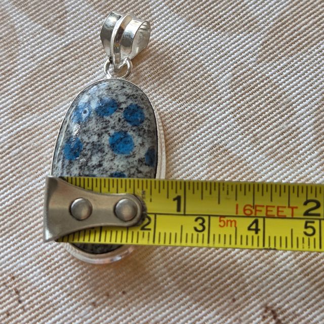 Colgante Plata 925 Pietersita Azul y Gris