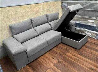 Sofá modular gris tela