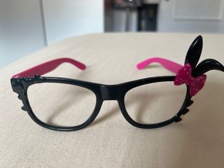 Gafas divertidas conejo negro y rosa