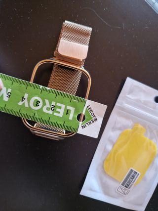 Correa de reloj estilo milanés dorada
