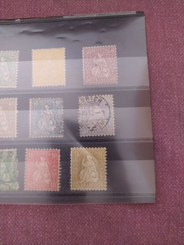 Francobolli svizzeri antichi Helvetia