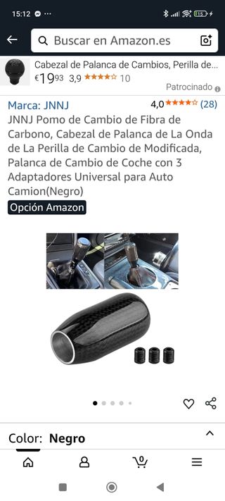 Pomo de cambio fibra carbono JNNJ
