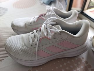 Zapatillas Adidas Running Mujer Blancas Rosas