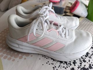 Zapatillas Adidas Running Mujer Blancas Rosas