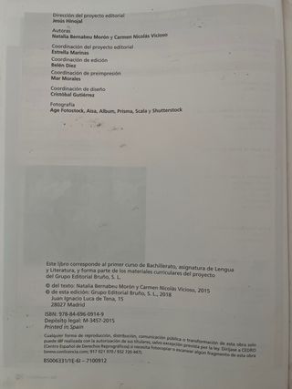 Código Bruño Lengua y Literatura 1 Bachillerato