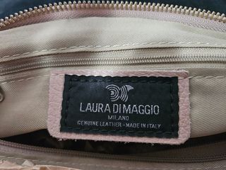 Bolso de mano de cuero auténtico