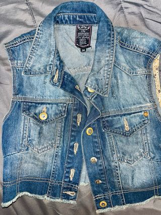 Chaleco vaquero azul talla M