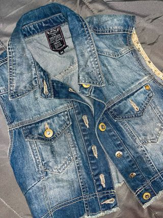 Chaleco vaquero azul talla M