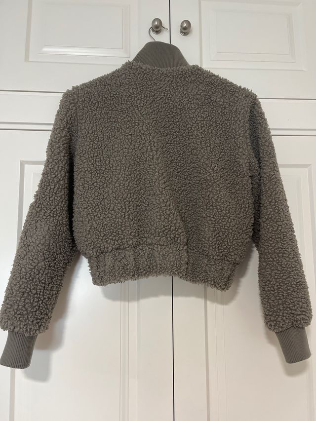 Chaqueta Pinkie borreguito verde militar Talla XS