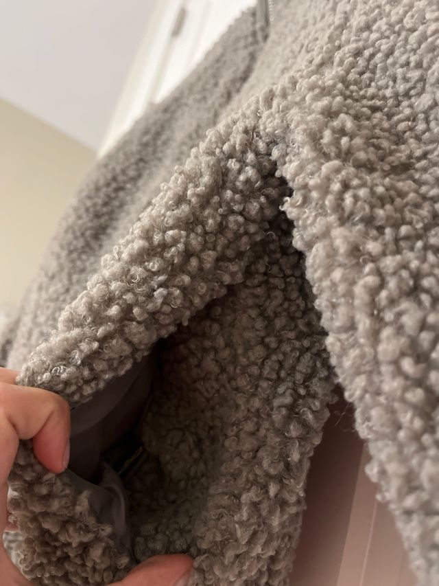 Chaqueta Pinkie borreguito verde militar Talla XS