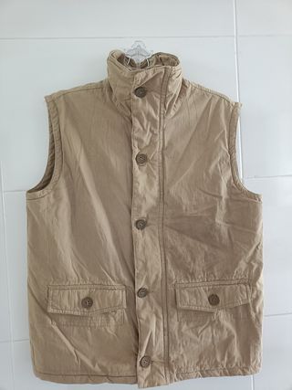 Chaleco acolchado beige