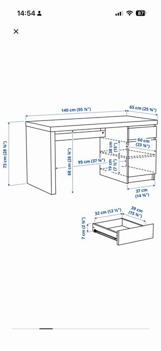 Escritorio IKEA Malm Madera