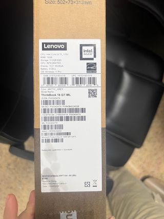 Portátil Lenovo ThinkBook 16 G7 IML Gris/Plata