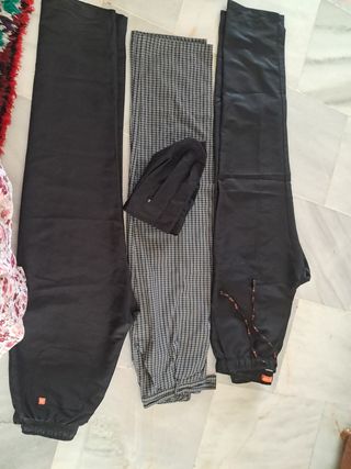 Pantalones de cocina y gorro