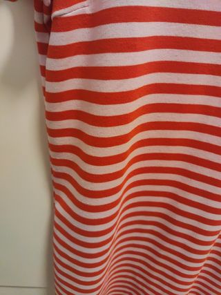Vestido Vila rayas rojo y blanco manga corta