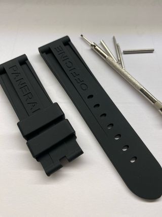 Cinturino Panerai Gomma Nero 24mm