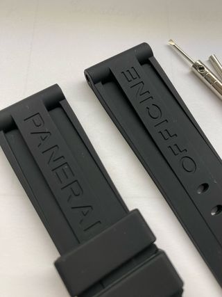 Cinturino Panerai Gomma Nero 24mm