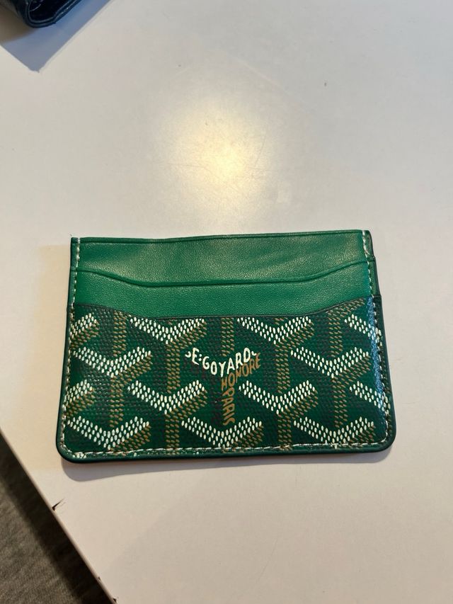 Tarjetera Goyard Verde y Multicolor