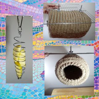 Espiral+nido/cama para agapornis/loros/pájaros