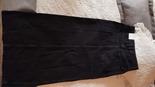 Falda larga vaquera apertura central