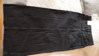 Falda larga vaquera apertura central