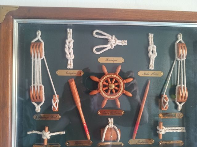 Cuadro Nudos Marineros Madera y Metal