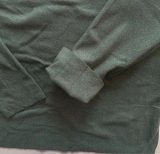 Camiseta verde cuello alto mujer S básica elegante
