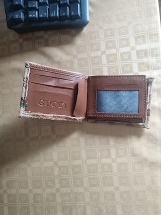 Cartera Billetera Monedera Gucci Marrón Multicolor