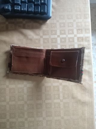 Cartera Billetera Monedera Gucci Marrón Multicolor