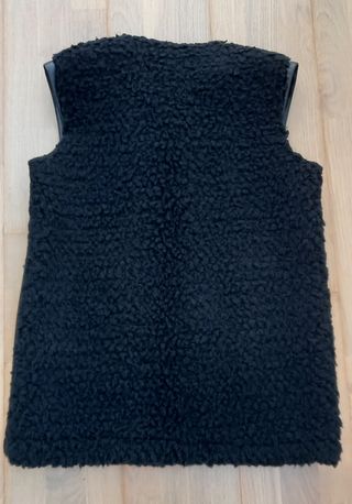 Chaleco Zara Negro Borreguito Cremallera