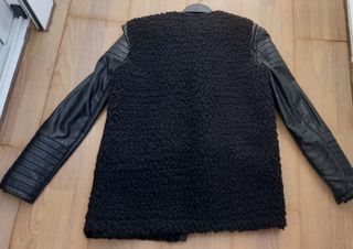 Chaleco Zara Negro Borreguito Cremallera