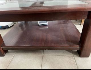 Mesa de centro madera y cristal