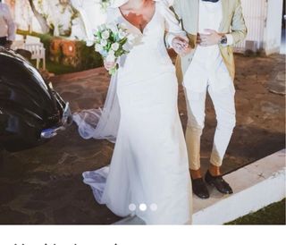 Traje de Novia Blanco Encaje Manga Larga