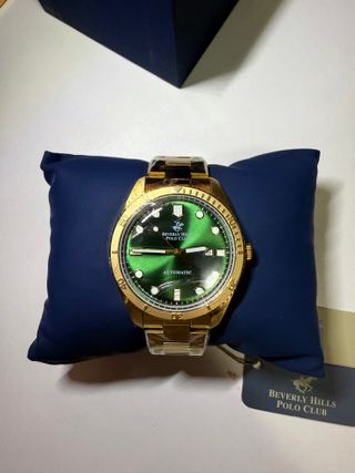 Reloj Beverly Hills Polo Club Dorado y Verde