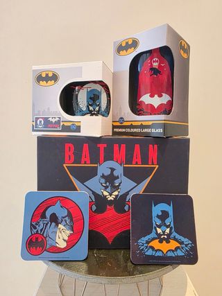 Set Tazza Bicchiere e 2 Sottobicchieri Batman