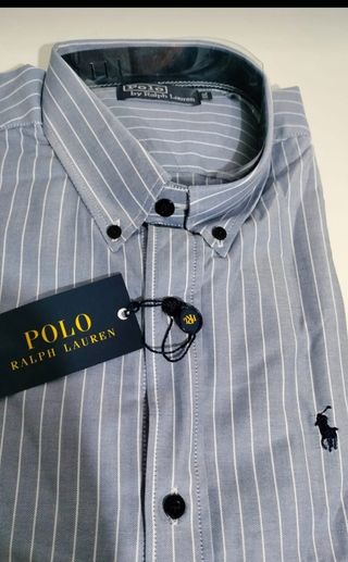 Camisa Polo Ralph Lauren Raya Gris Talla XL