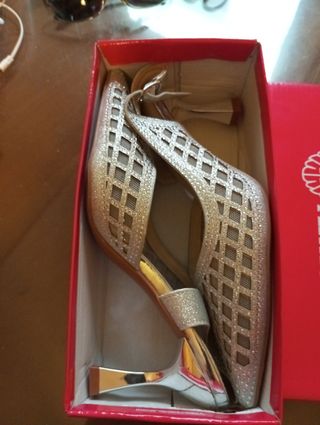 Zapatos de fiesta plateados