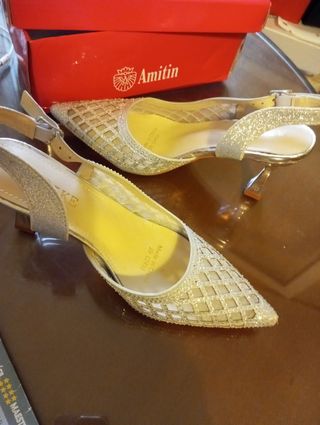 Zapatos de fiesta plateados