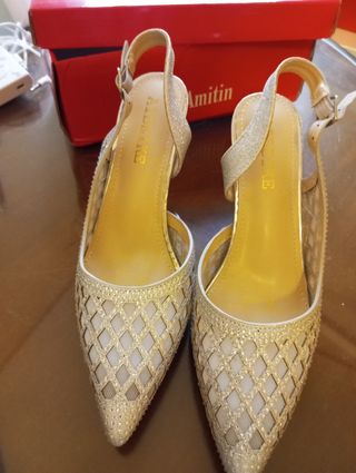 Zapatos de fiesta plateados