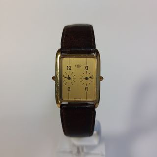 Orologio Fred Paris Quarzo Dual Time Pelle Marrone